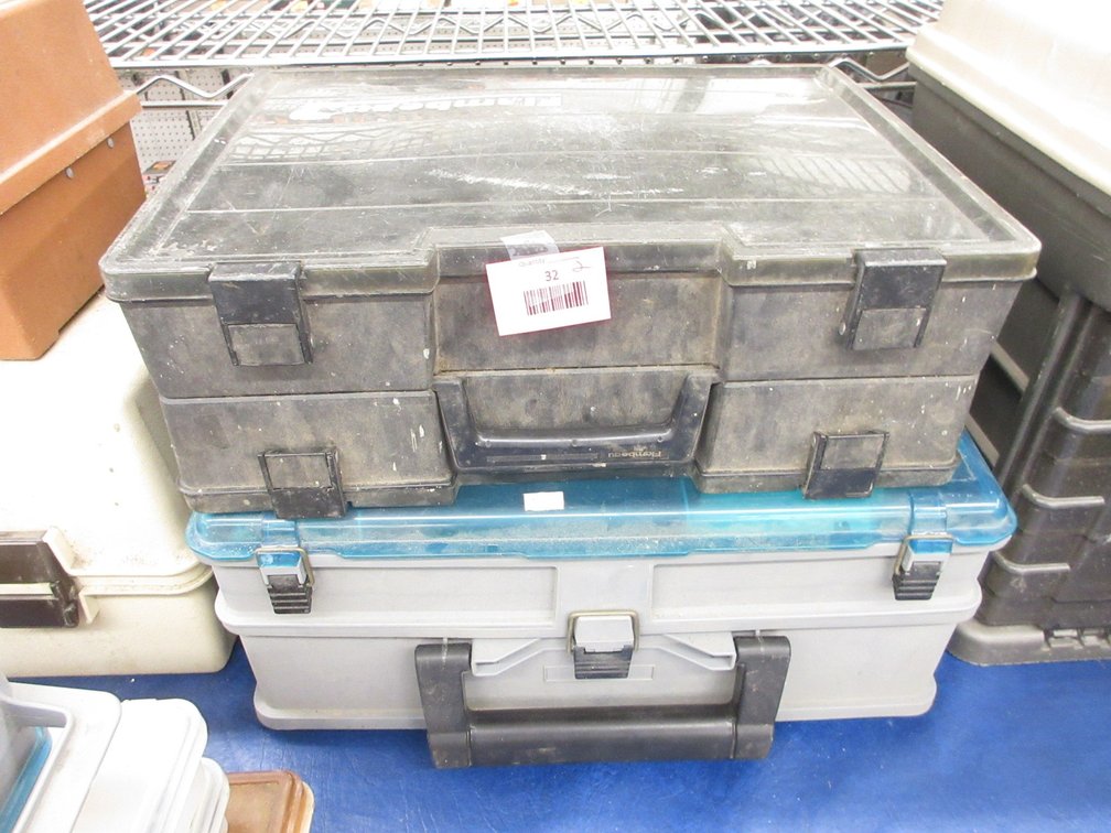 (2) Tackle boxes up to 17"W with contents