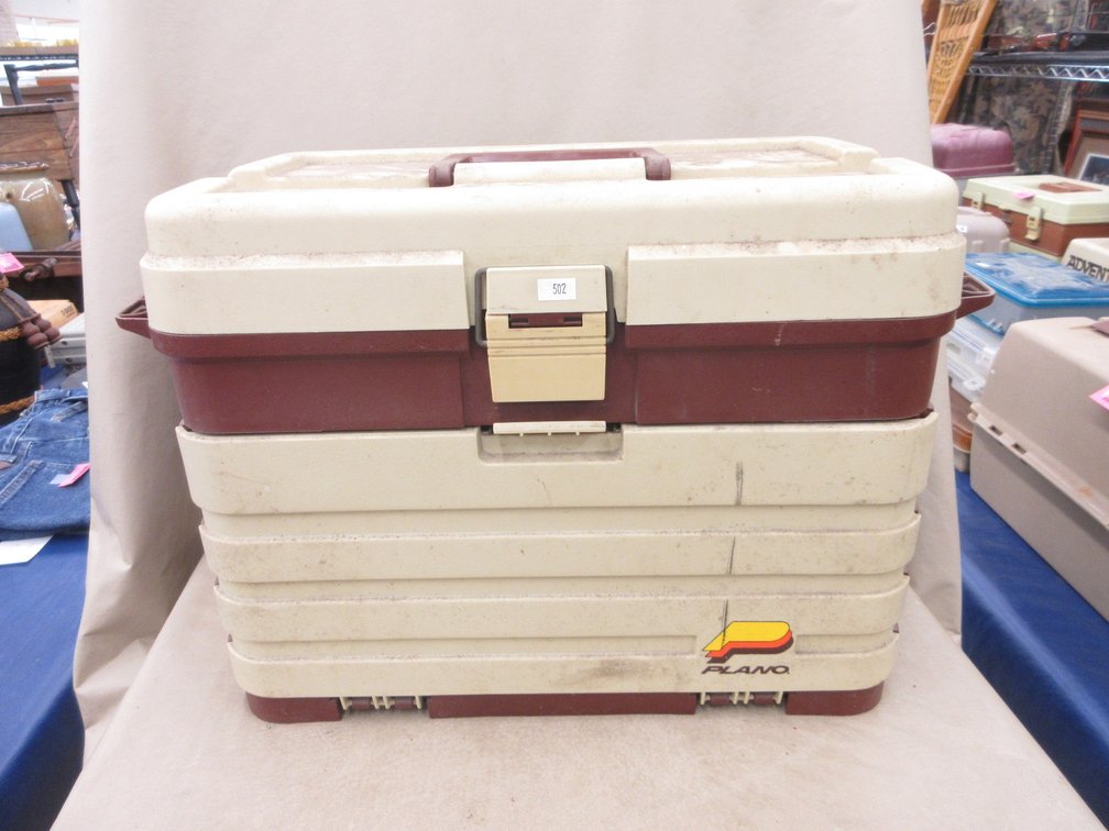 Plano 20"W tackle box with contents