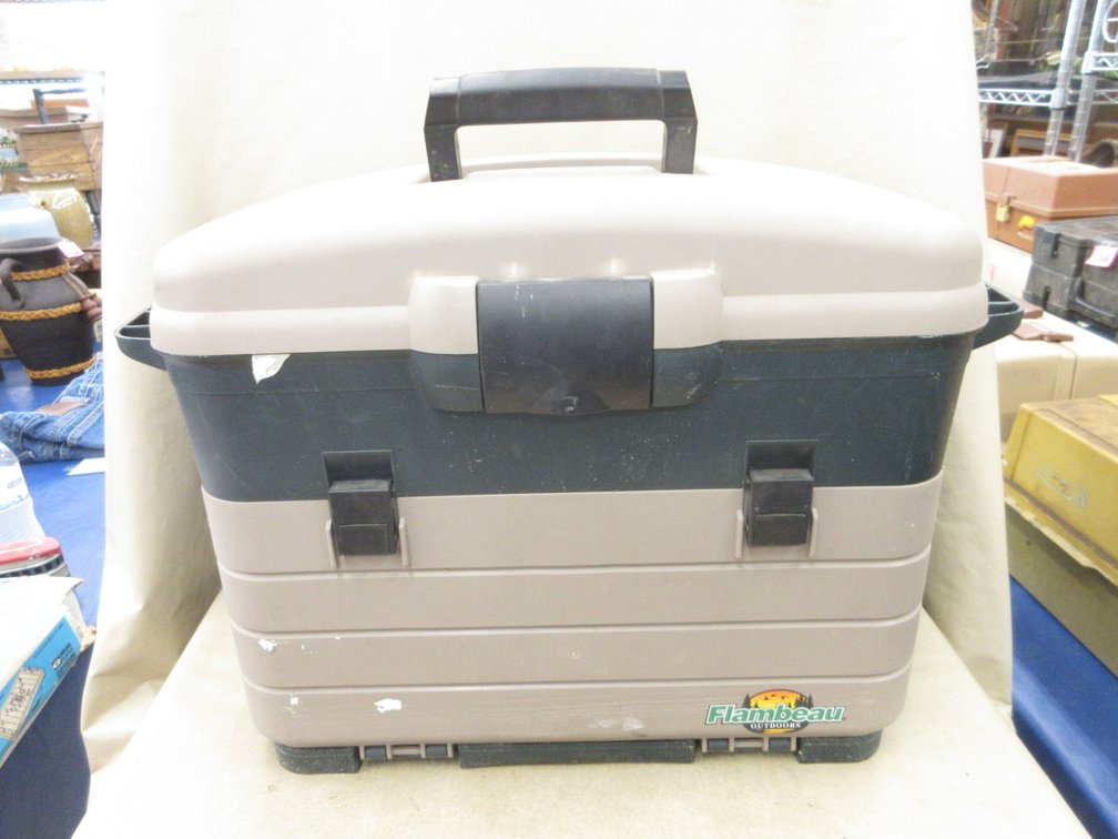 Flambeau 20"W tackle box with contents