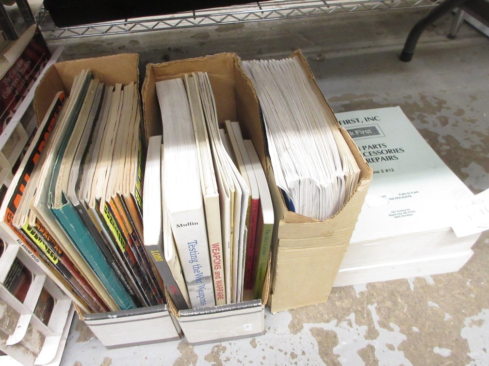 Group of gun magazines and books
