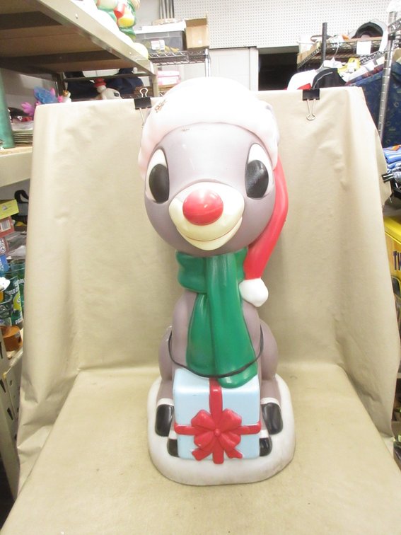 Blow Mold lighted Rudolf Reindeer