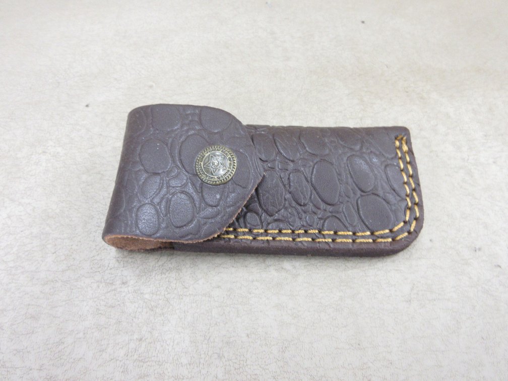 Custom-made Damascus Patriotic pocket knife
