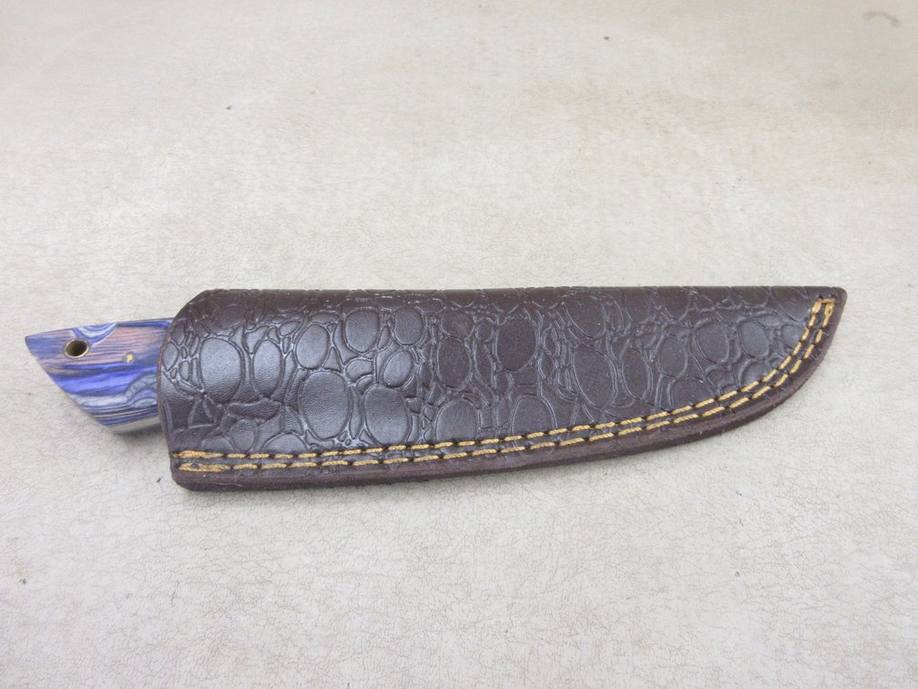 Custom-made Damascus hunting knife