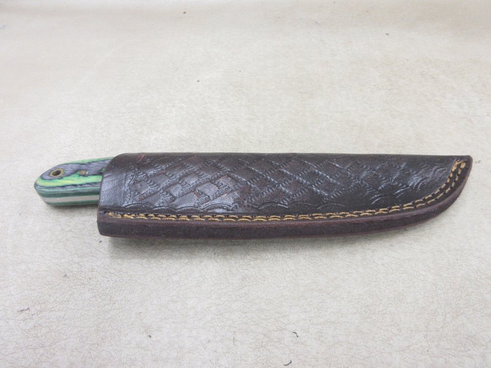 Custom-made Damascus hunting knife