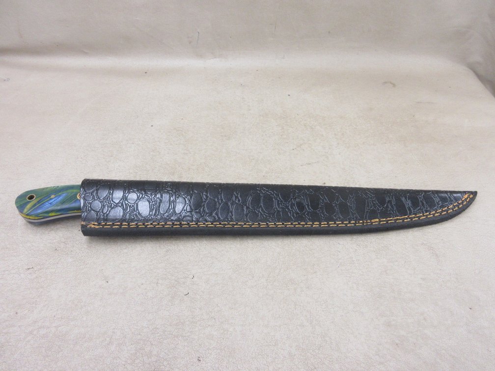 Custom-made Damascus kitchen knife