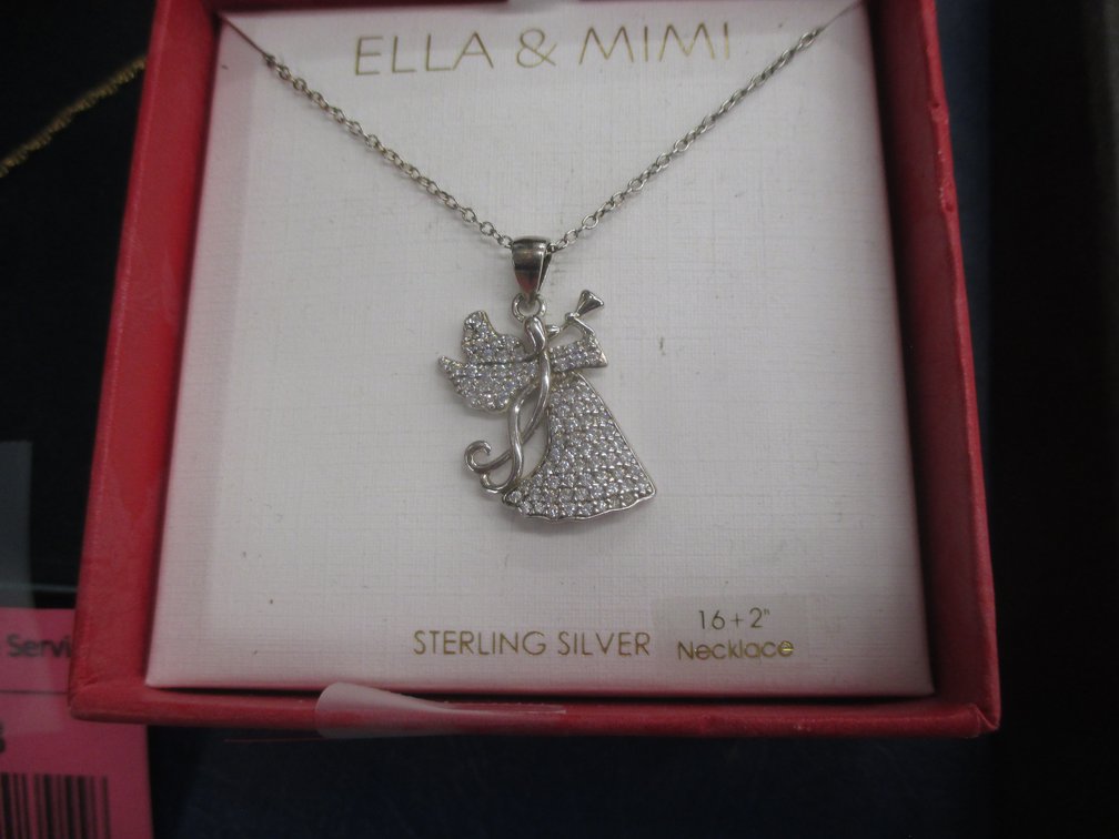 Sterling Silver angel pendant on 18" chain