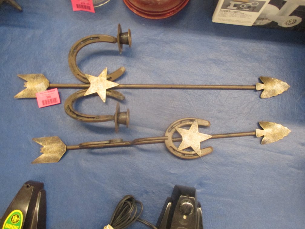 Pair of arrow wall sconces