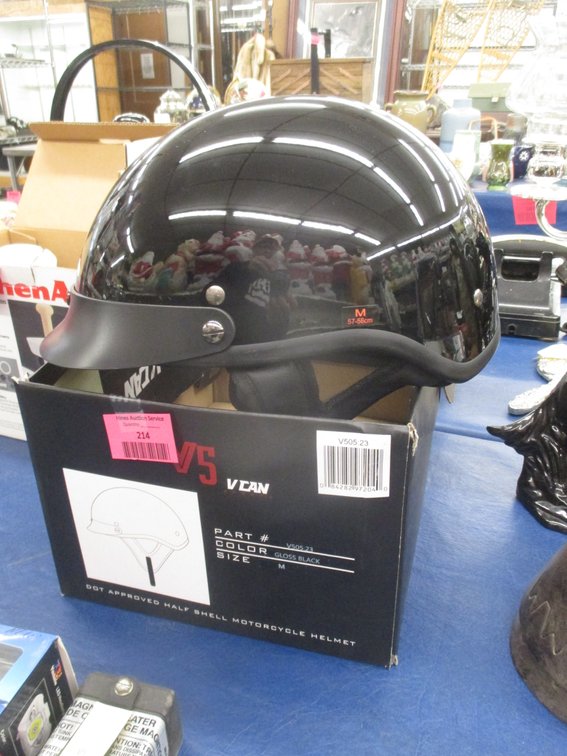 Vcan gloss black helmet