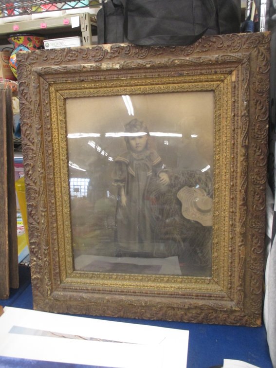 Framed antique print