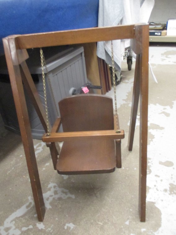Wood doll swing