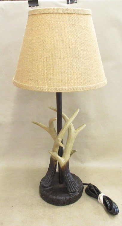 Faux antler table lamp