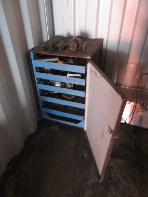 Cabinet with contents