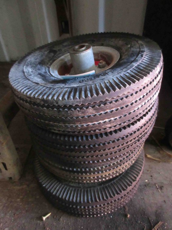 (4) New utility tires on rims