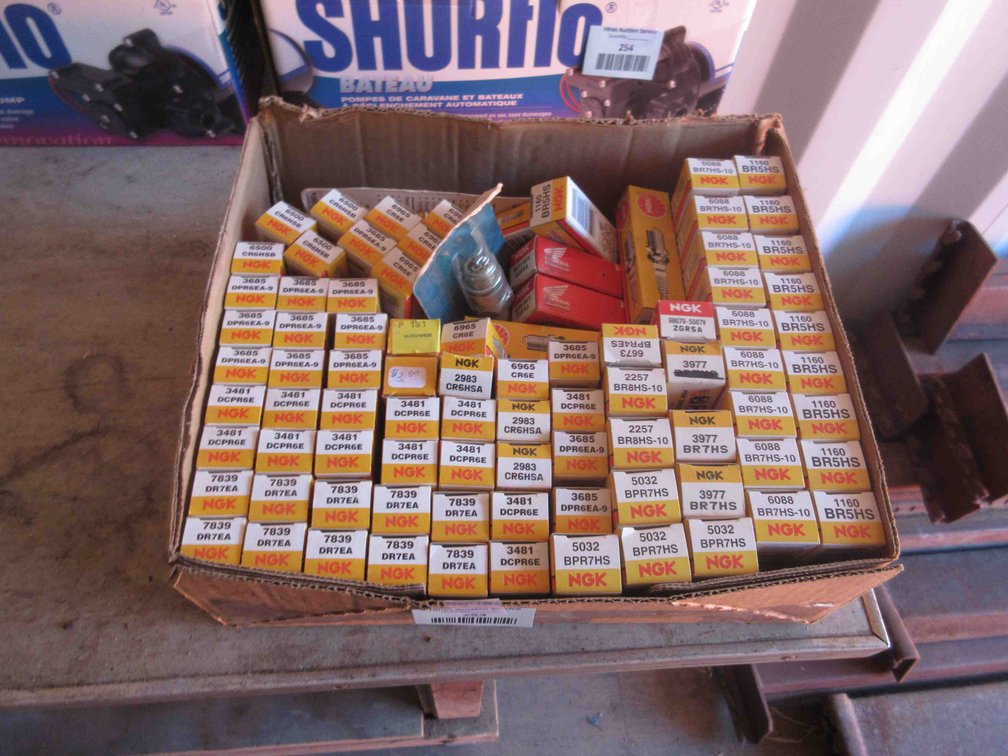 Box of spark plugs