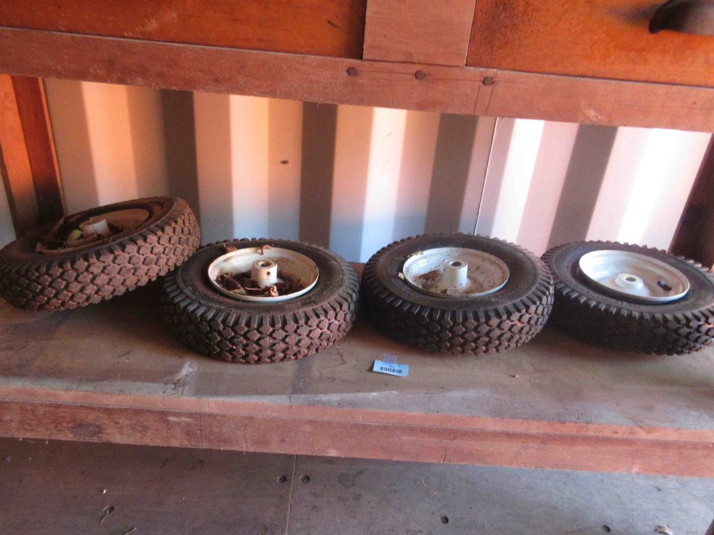 (4) Cart tires on rims