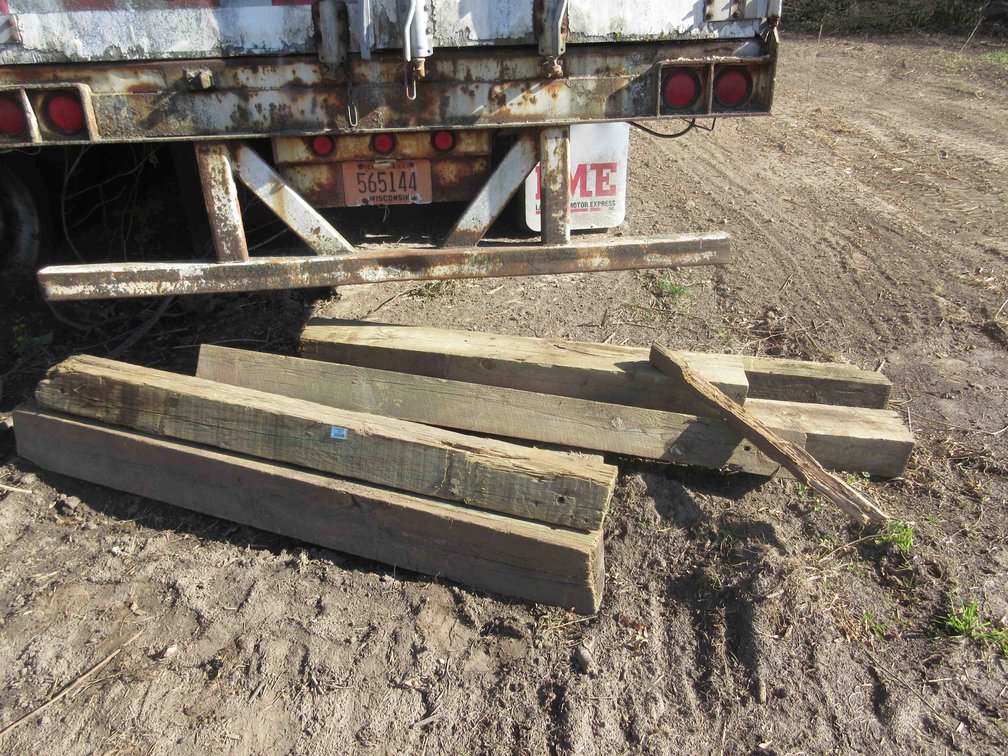 Group of 6x8 green treated posts