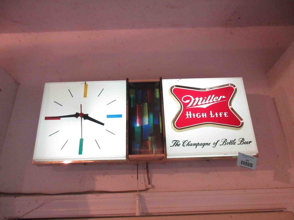 Miller High Life plastic lighted wall clock