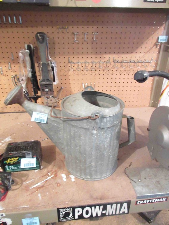 Galvanized watering can