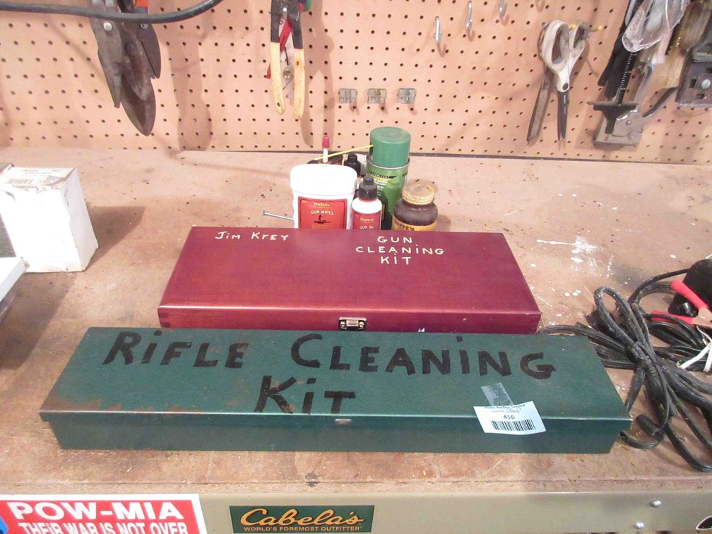 Group of gun cleaning supplies