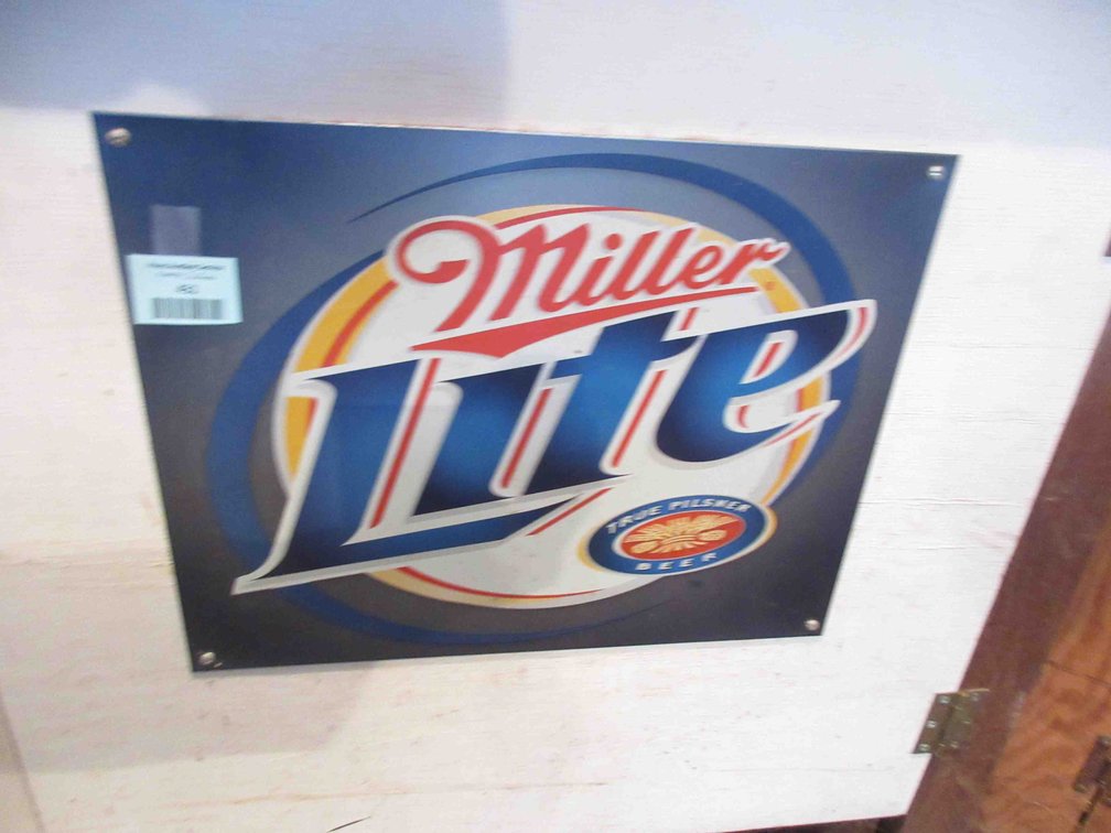 Miller Lite metal sign