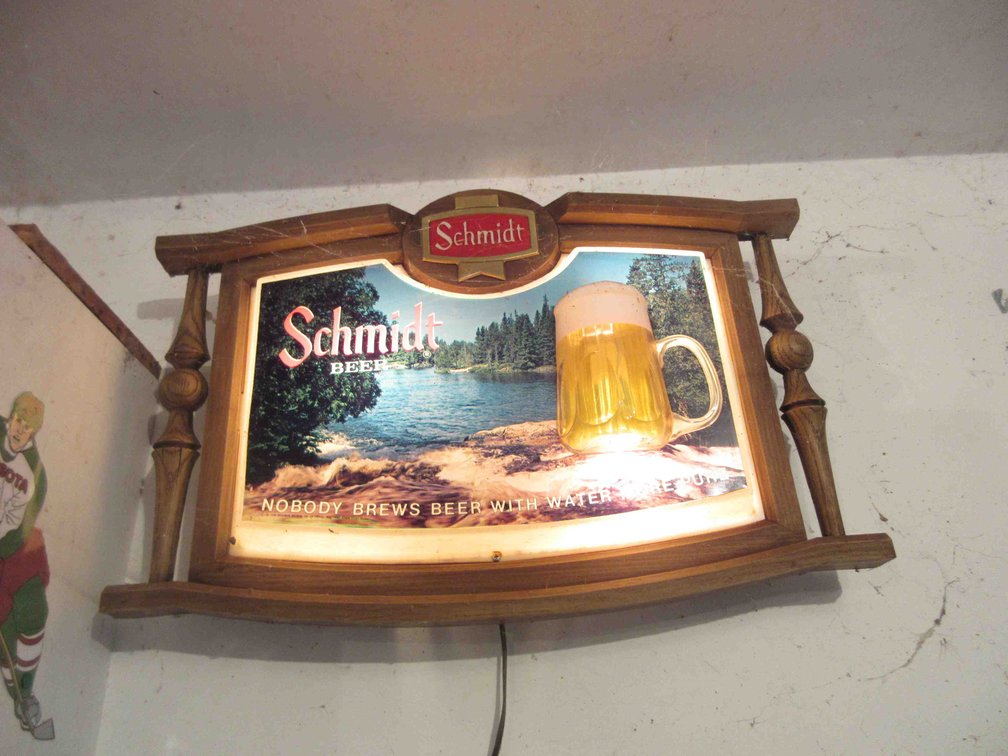 Schmidt Beer lighted wall sign