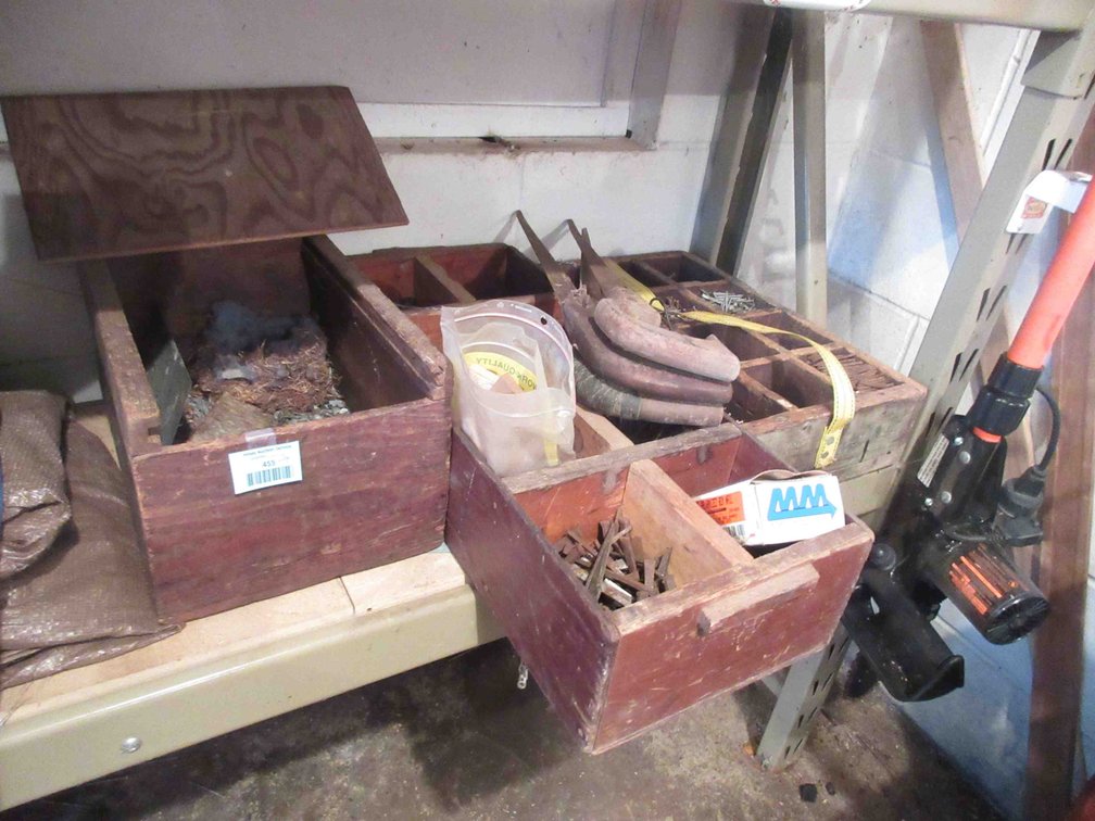 Group of wood carriers with hardware