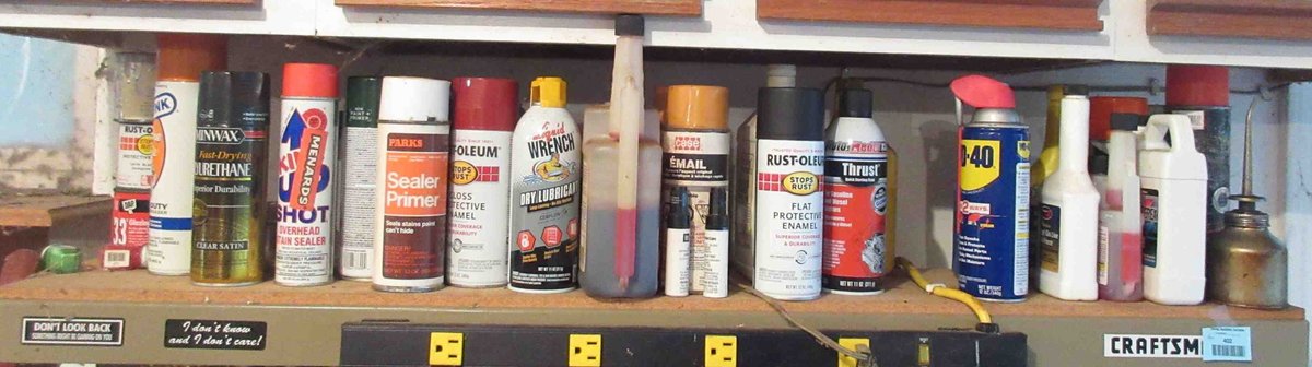 Group on upper bench shelf