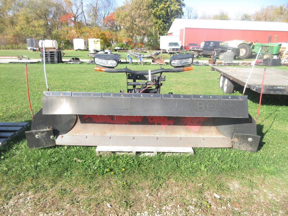 BOSS front mounted snow plow with harness and controller