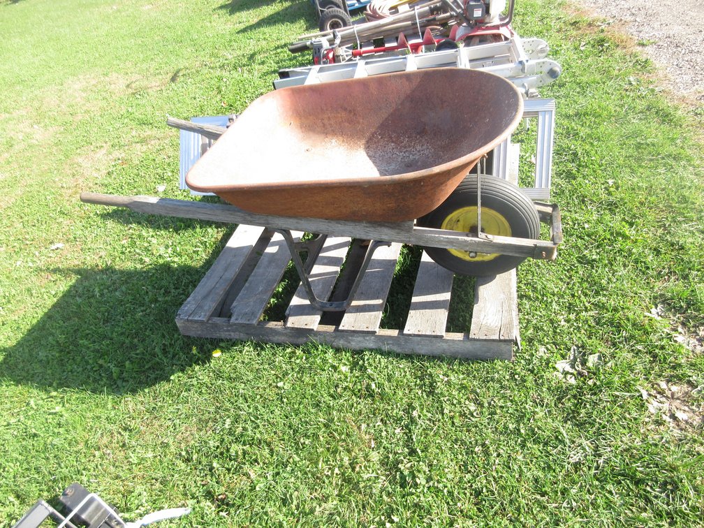 Steel wheelbarrow
