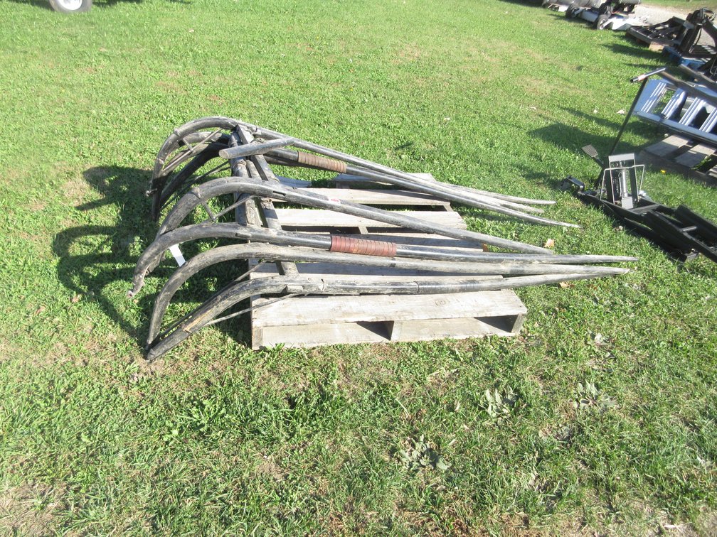 (4) Wooden horse buggy/sleigh hookups