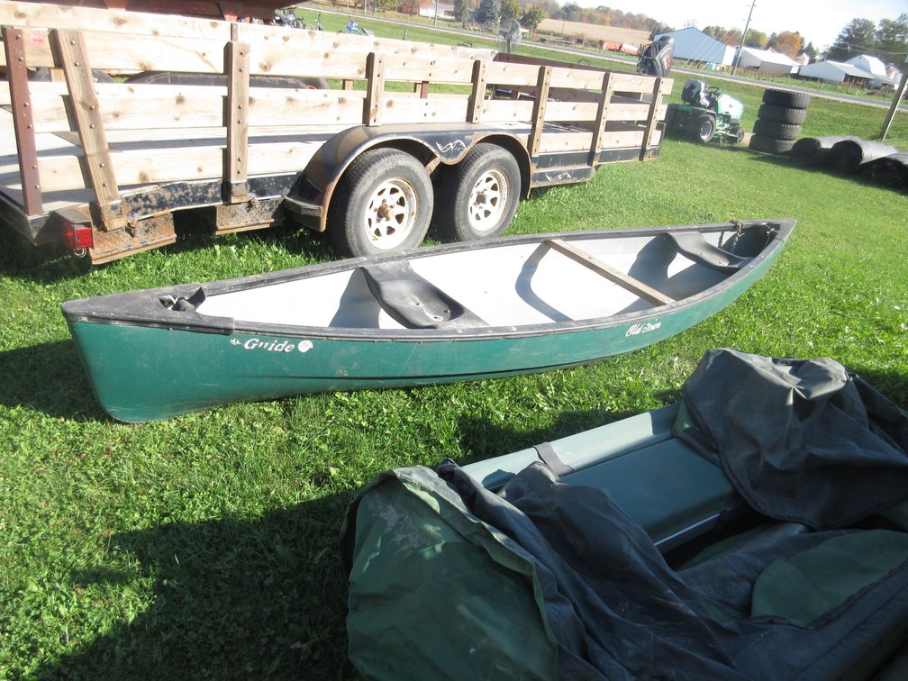 Old Town Guide fiberglass canoe