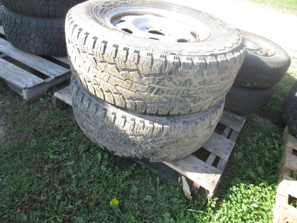 (2) Okian Rotiva AT tires on (6) hole rims