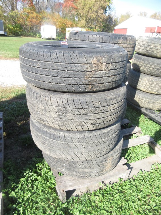 (4) Uniroyal Tiger Paw Touring tire, no rim
