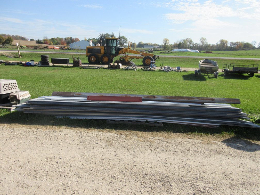 Group of steel siding, used