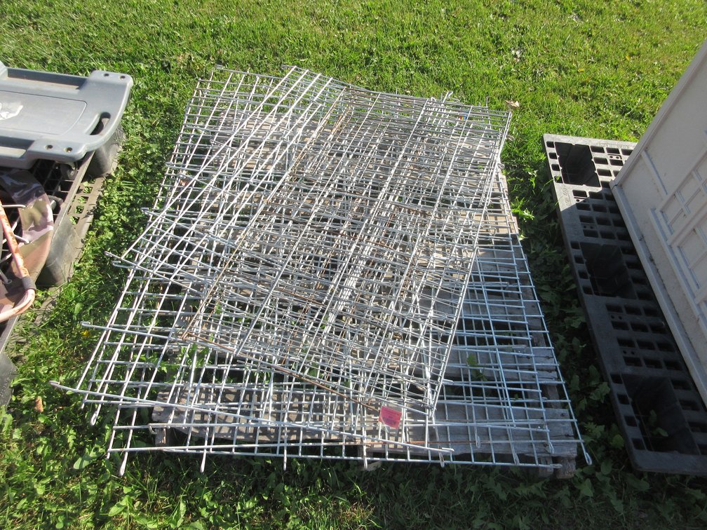 Metal cage, disassembled