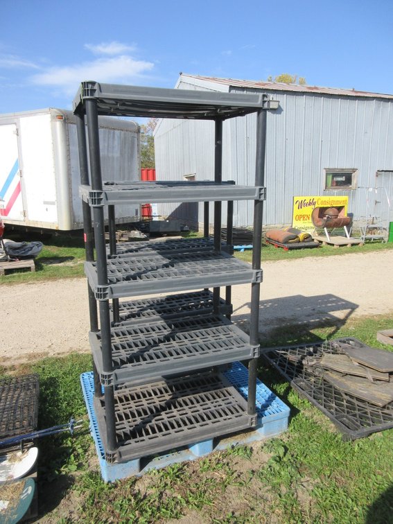 Plastic shelf unit