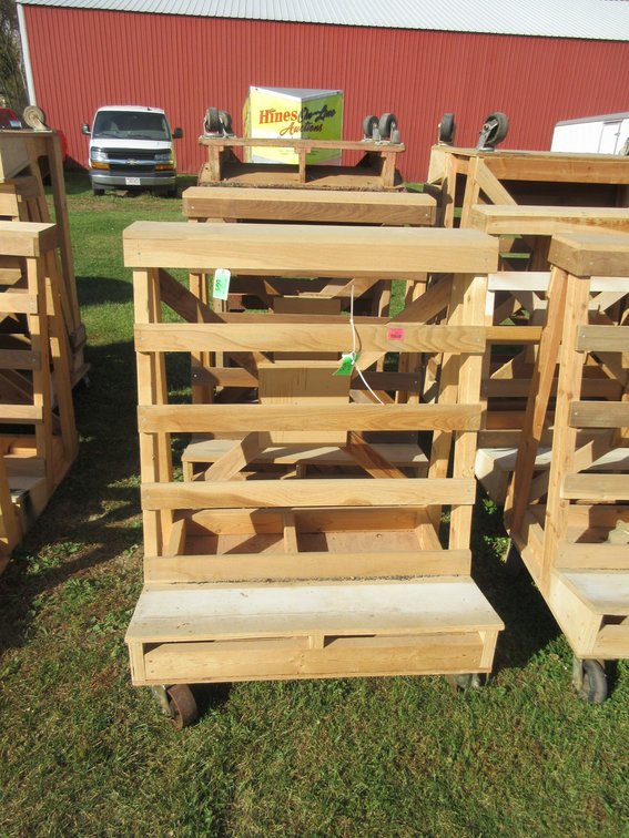 (4) Wooden carts, rolling