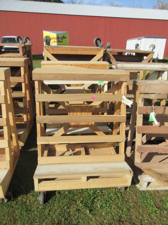 (4) Wooden carts, rolling