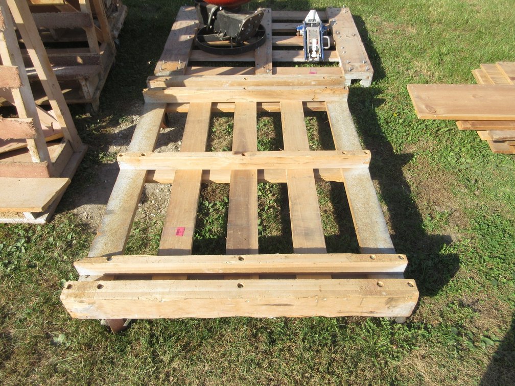 (4) Wooden carts, rolling