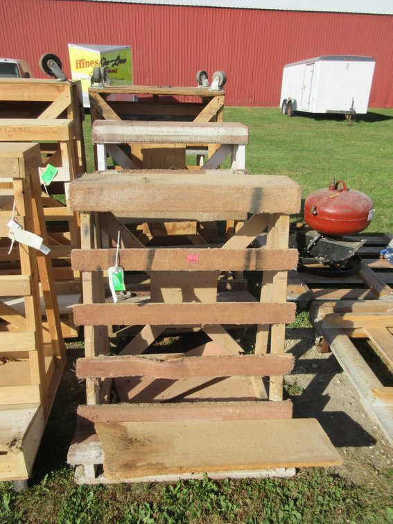 (4) Wooden carts, (1) rolling