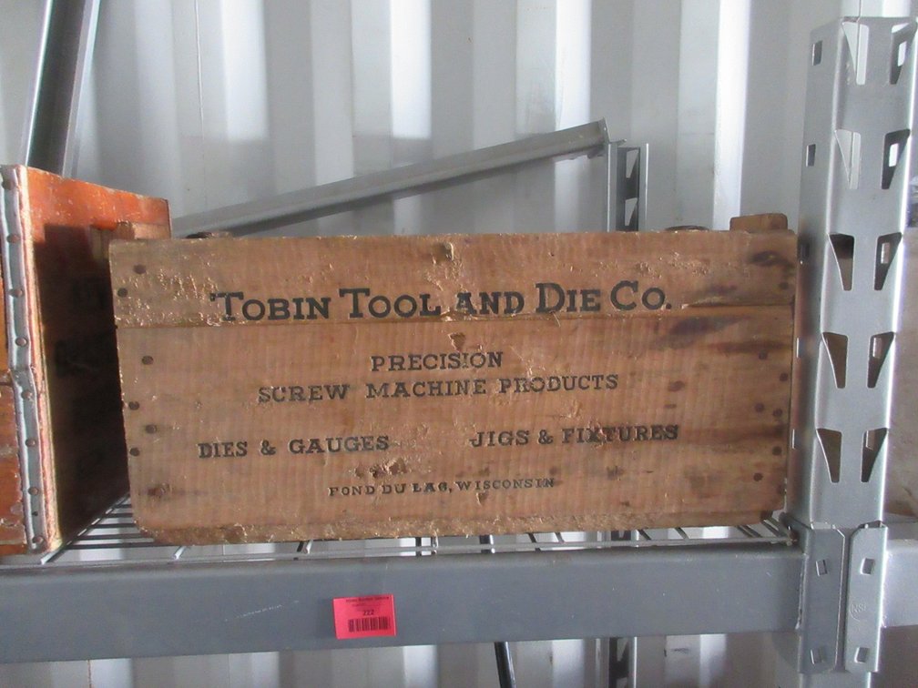 Tobin Tool & Die Co. wood crate