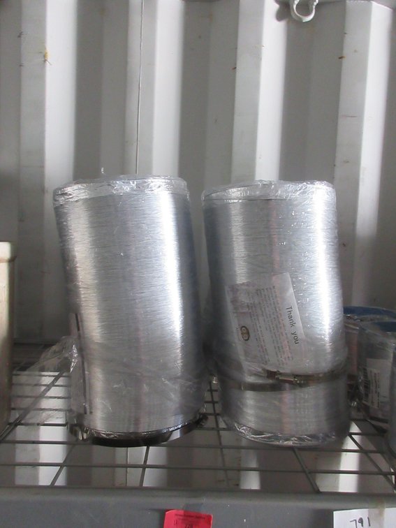 (4) Aluminum vent hose with connector clamp