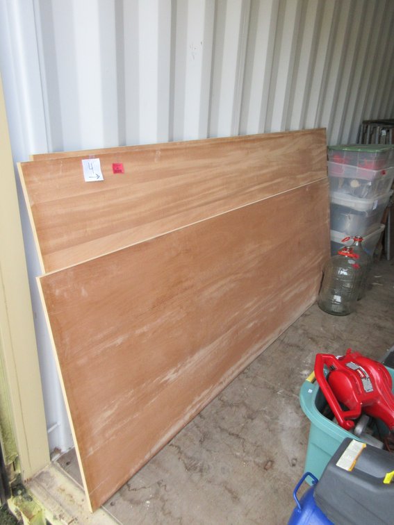 (3) Wood sheets with mahogany veneer