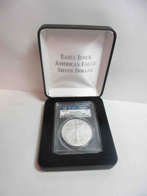 2022-W US Burnished Silver Eagle early issue