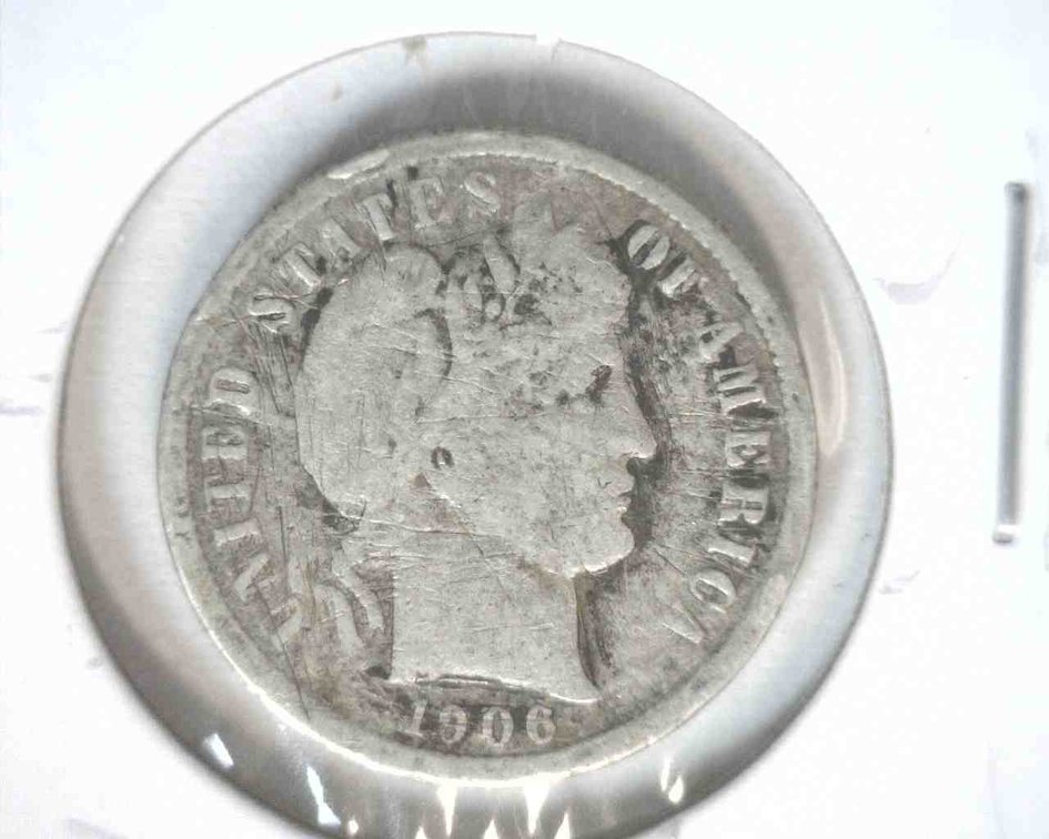 1906 Barber dime