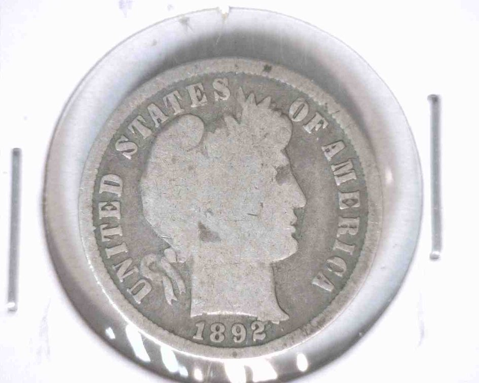 1892 Barber dime