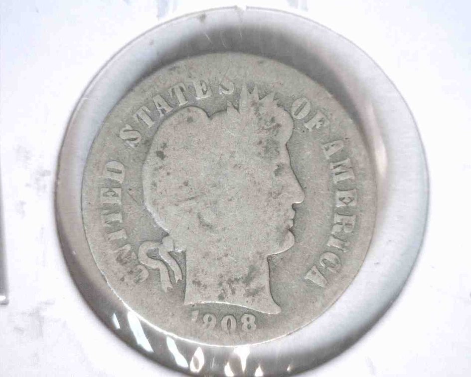 1908 Barber dime