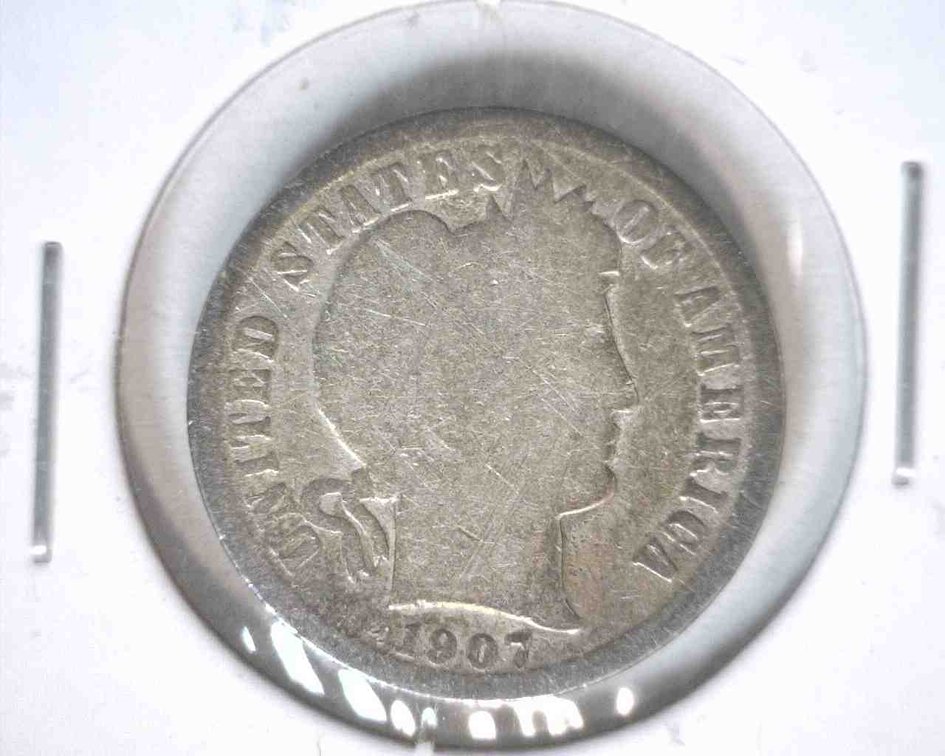 1907-O Barber dime