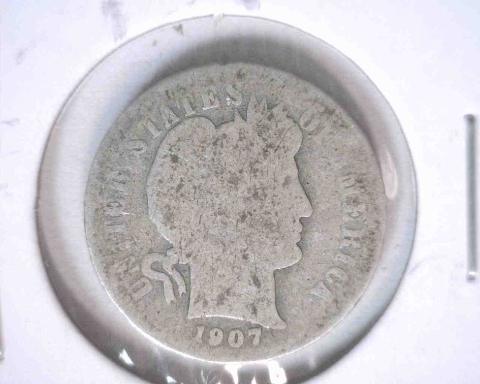 1907 Barber dime