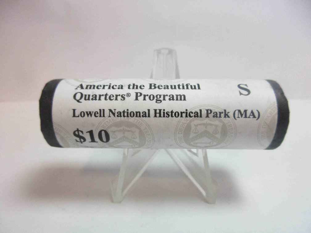 Uncirculated roll of 2019-S Lowel National Historical Park quarters